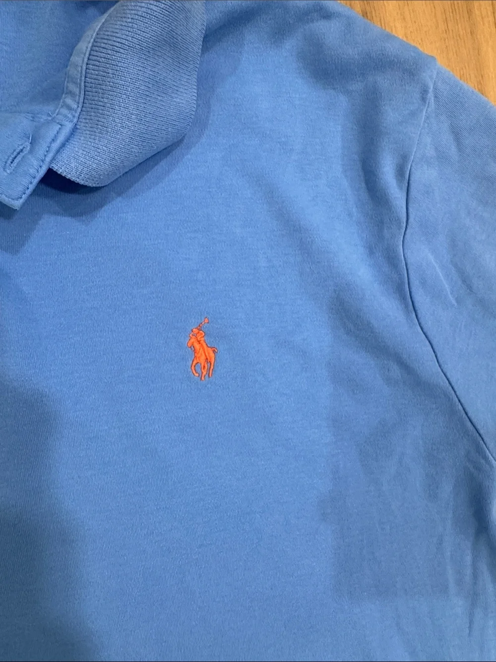 Polo by Ralph Lauren Blue Polo with Orange Logo